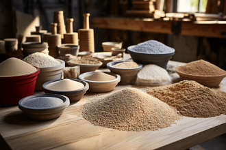 Ponçage du bois avec différents grains de papier abrasif