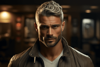 Coupe couronne pour hommes avec longueur au sommet et style vintage