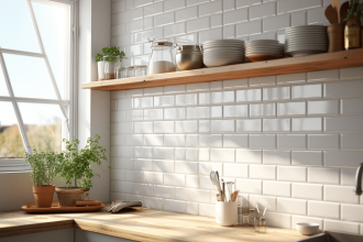 Baguette de finition en carrelage bien installée dans une pièce rénovée