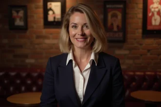Comedienne française sur scène lors d'une performance