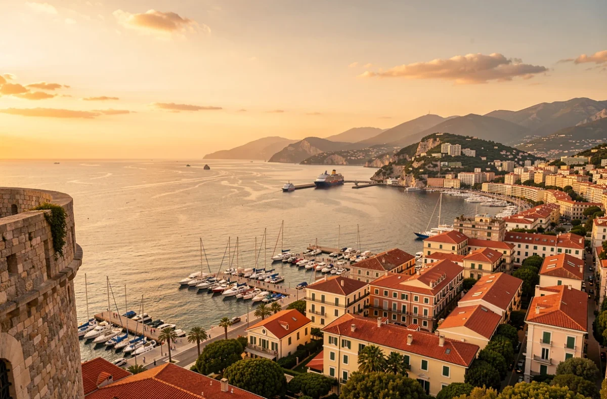 Panorama sur la baie de Nice depuis la colline du Château
